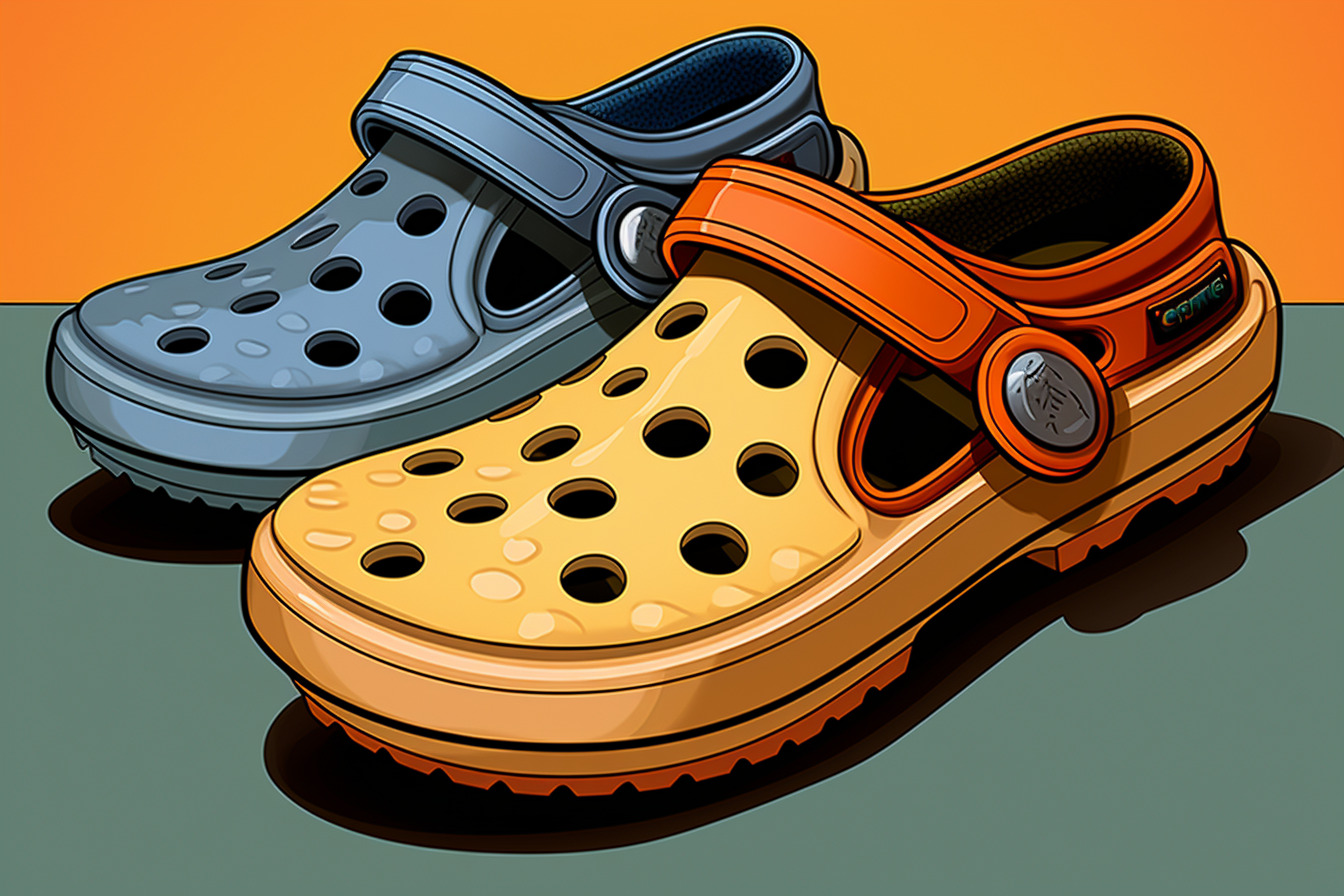 A pair of Crocs