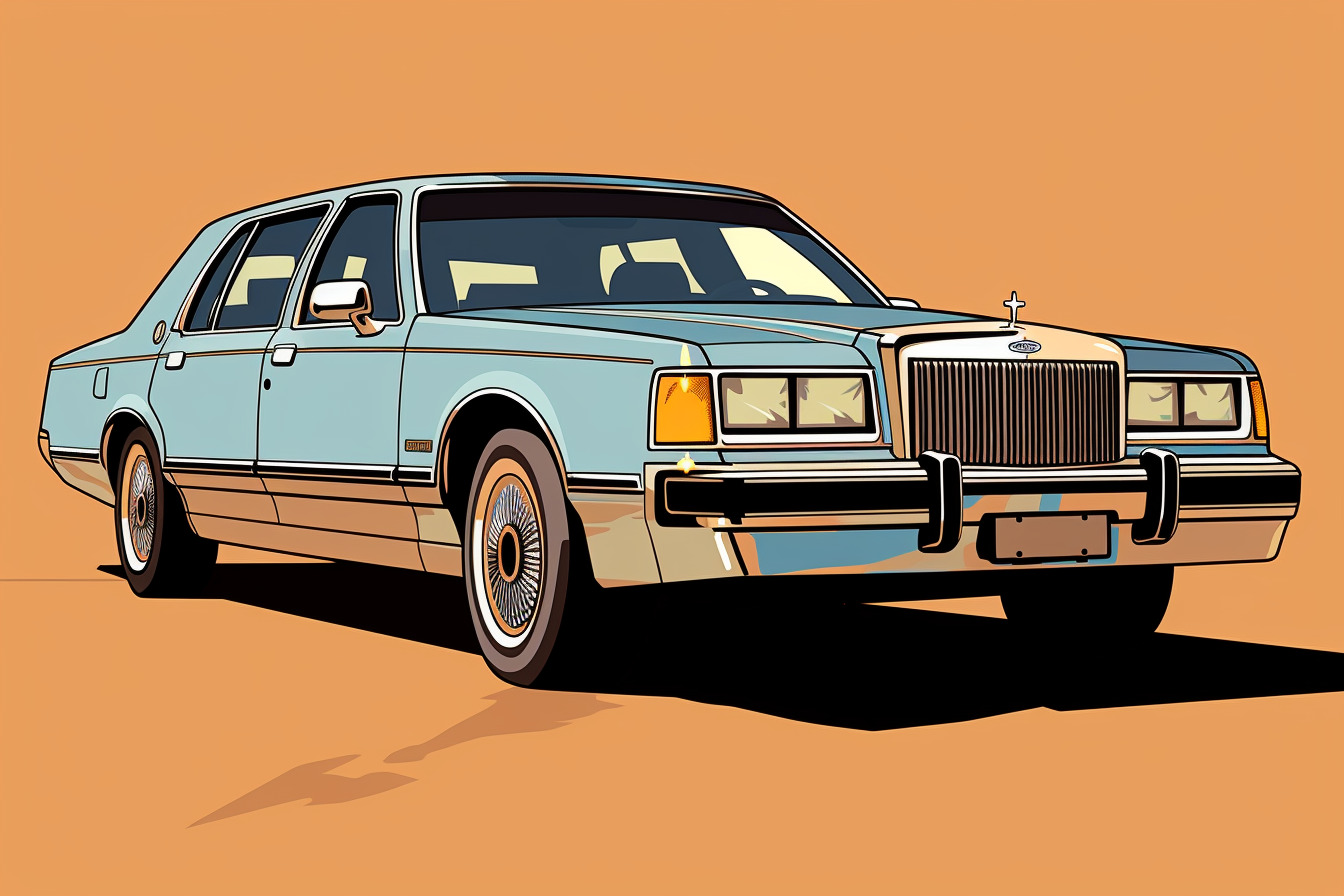 A 1993 Ford Lincoln Town Car