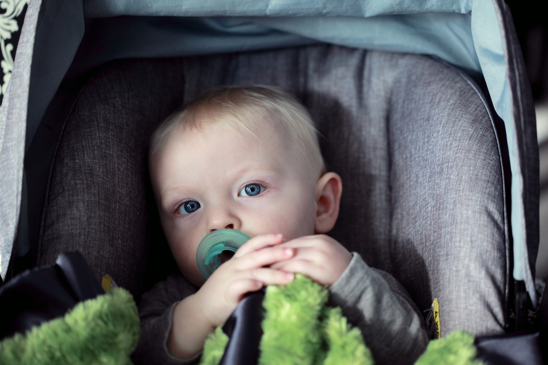 baby in a car seat