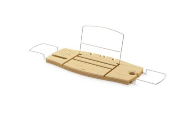 Wooden bathtub tray caddy