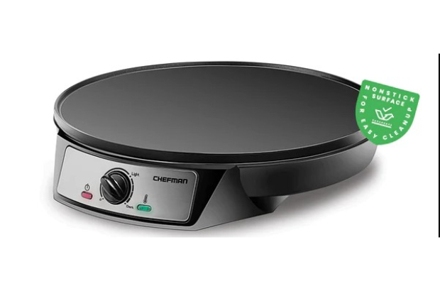 9. Chefman 12-Inch Electric Crepe Maker + Griddle