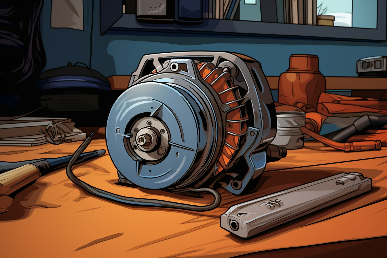 Car alternator rough depiction