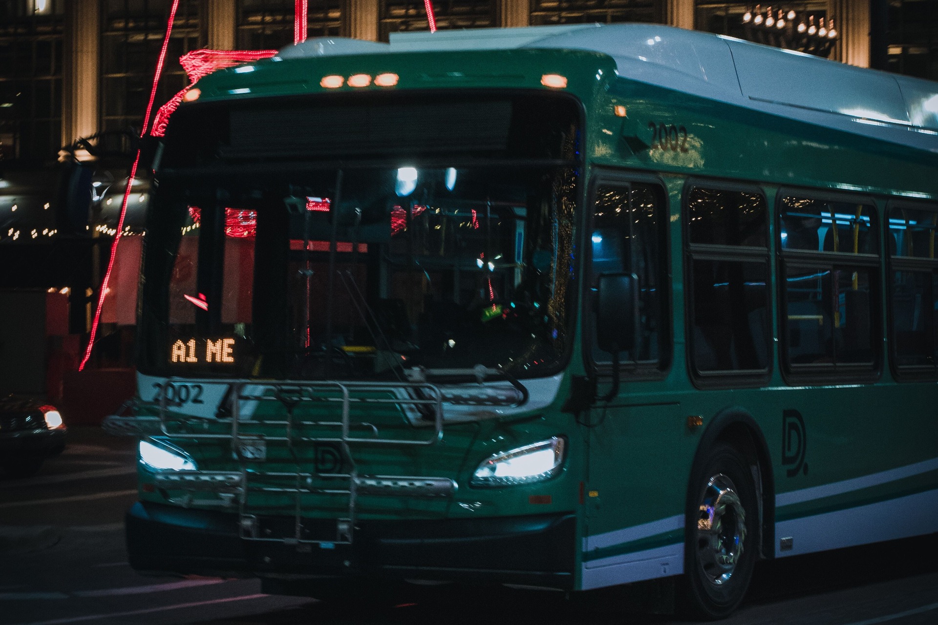 a green bus