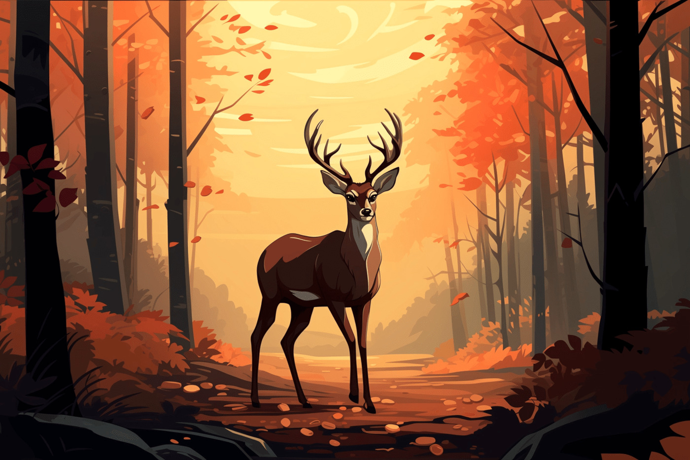 A deer in the forest