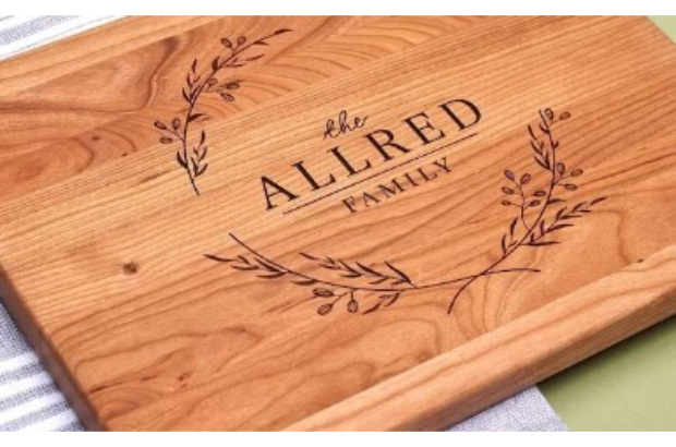 3. Morning Joy Co. Family Name Cutting Board