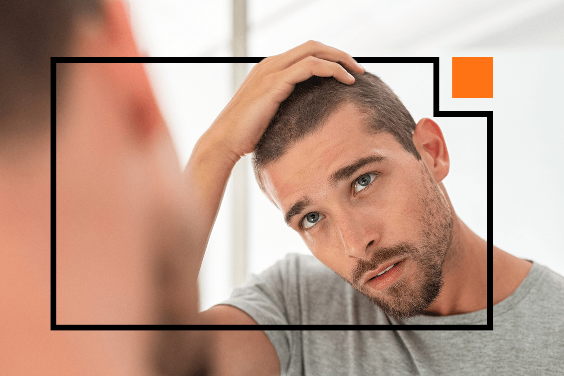 Modded featured image of a distressed man with a buzz cut