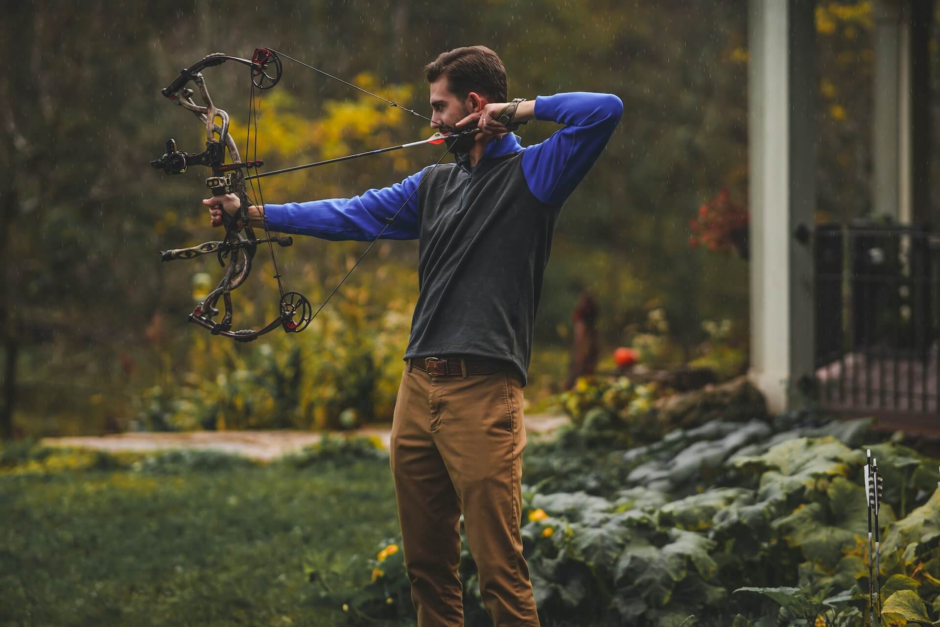 Man holding bow