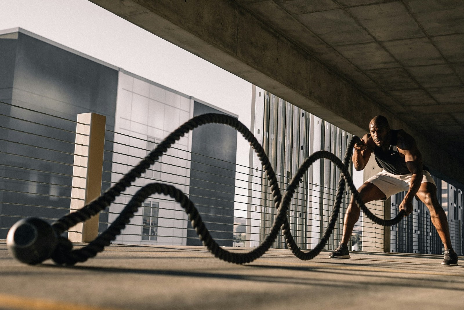 man doing exercises