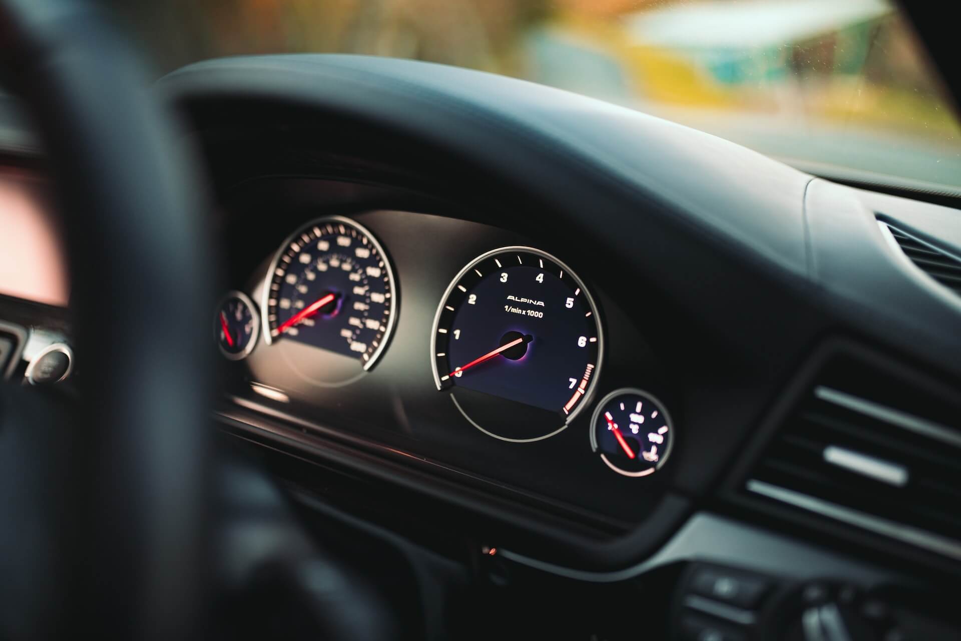 Car dashboard.