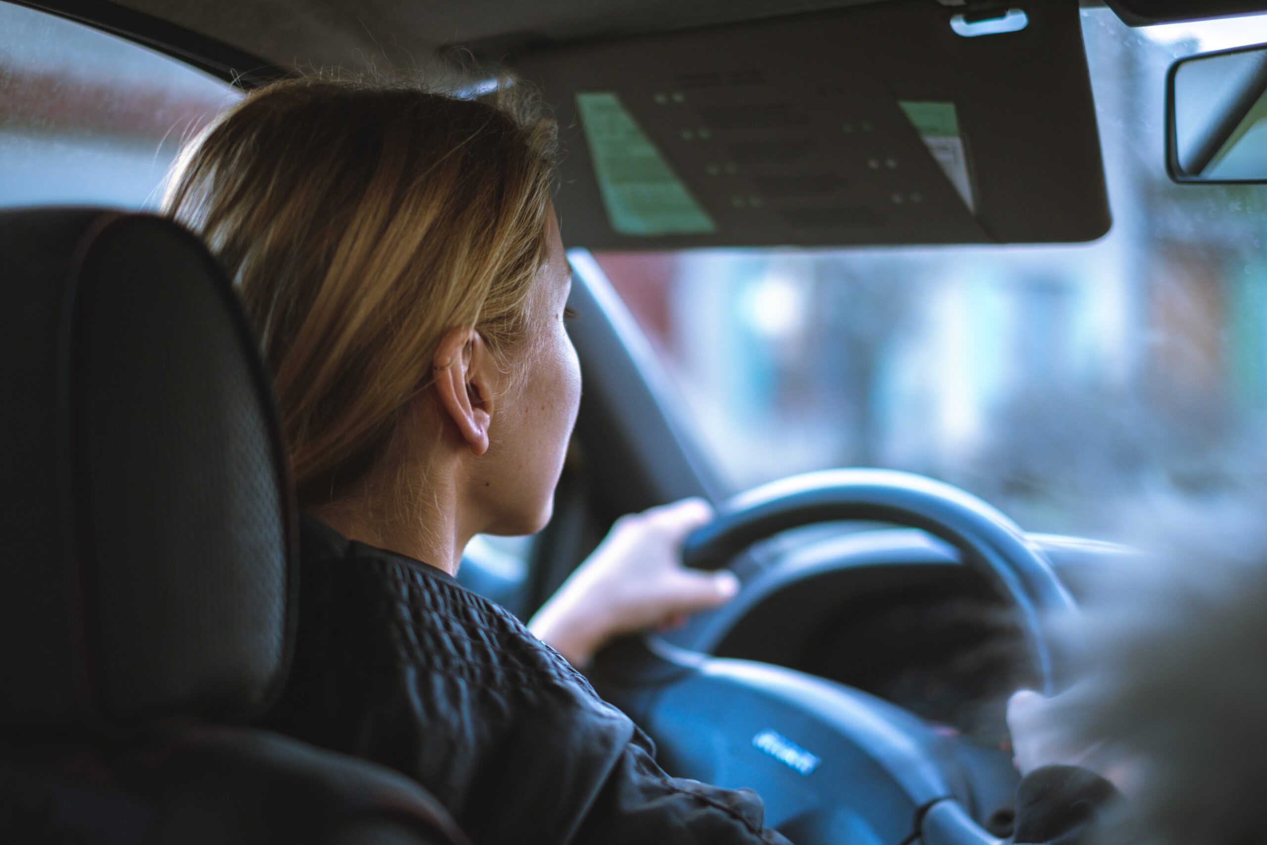 teenager learning to drive