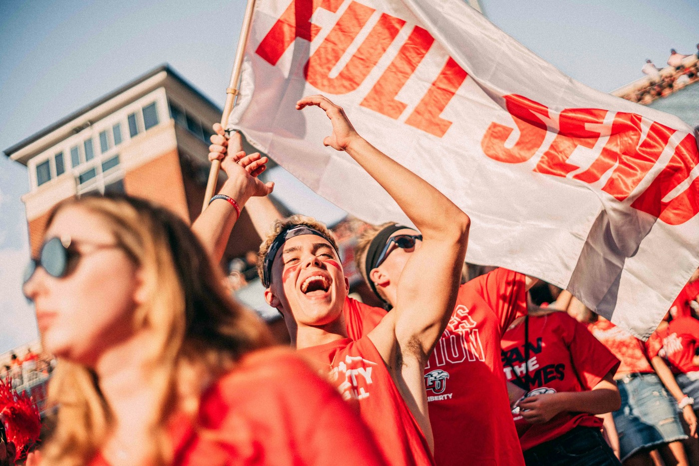 Enthusiastic football fans