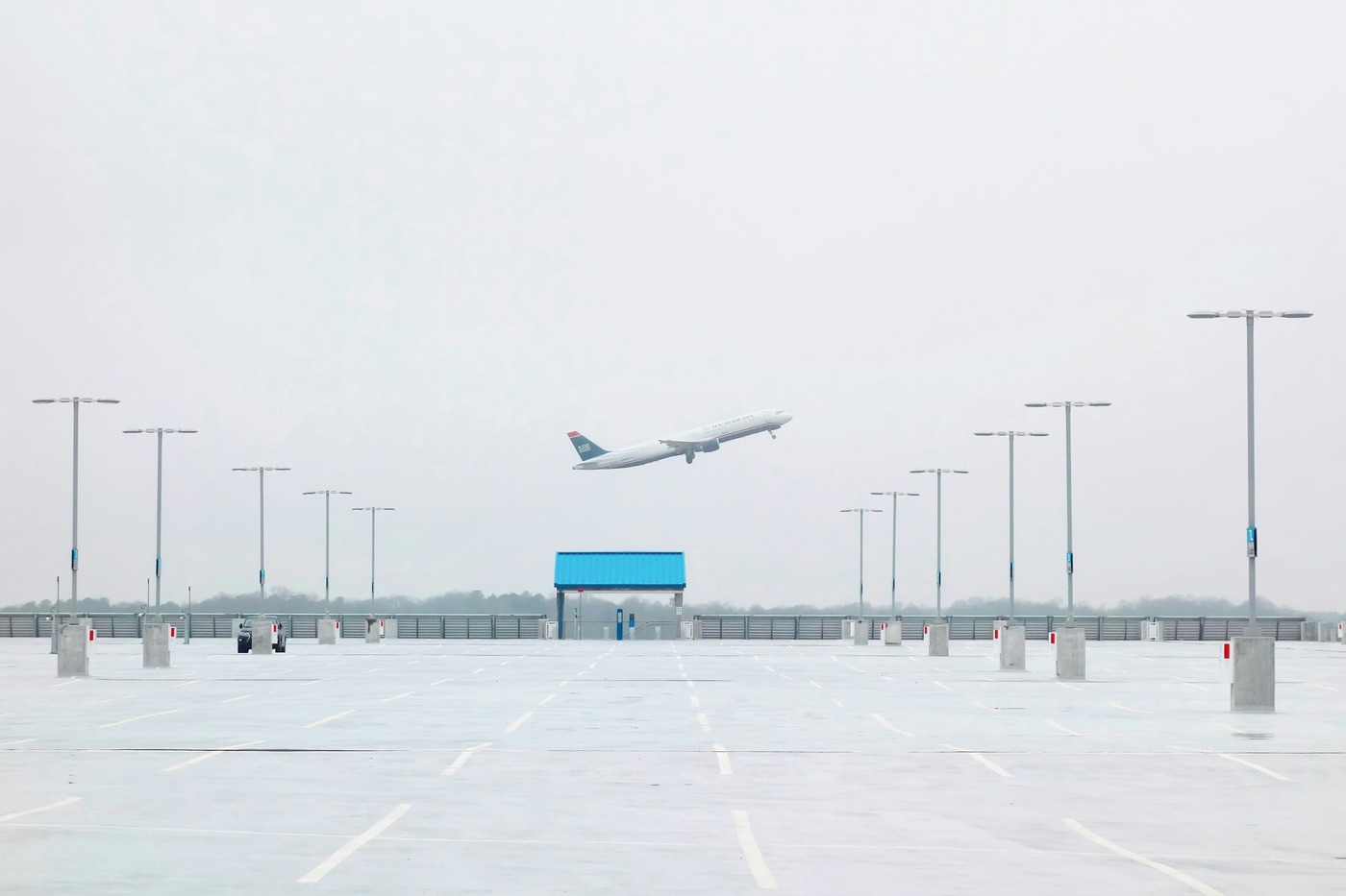 The parking lot of Charlotte Douglas International Airport