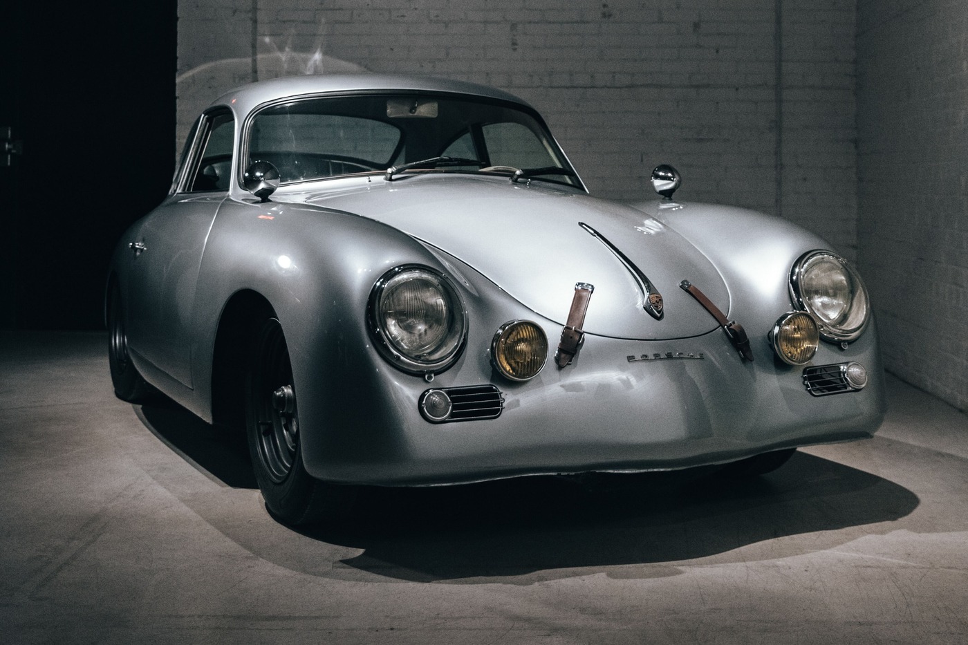 Classic car parked in a garage