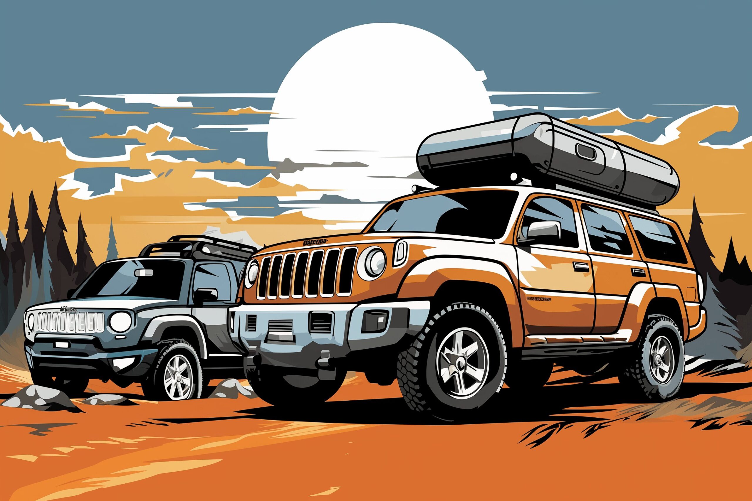 two heavy duty SUVs for towing