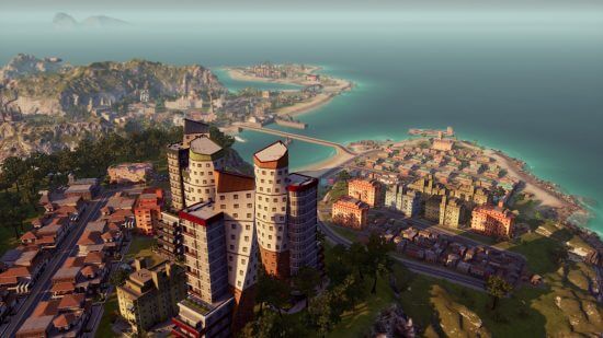 A cityscape in Tropico 6