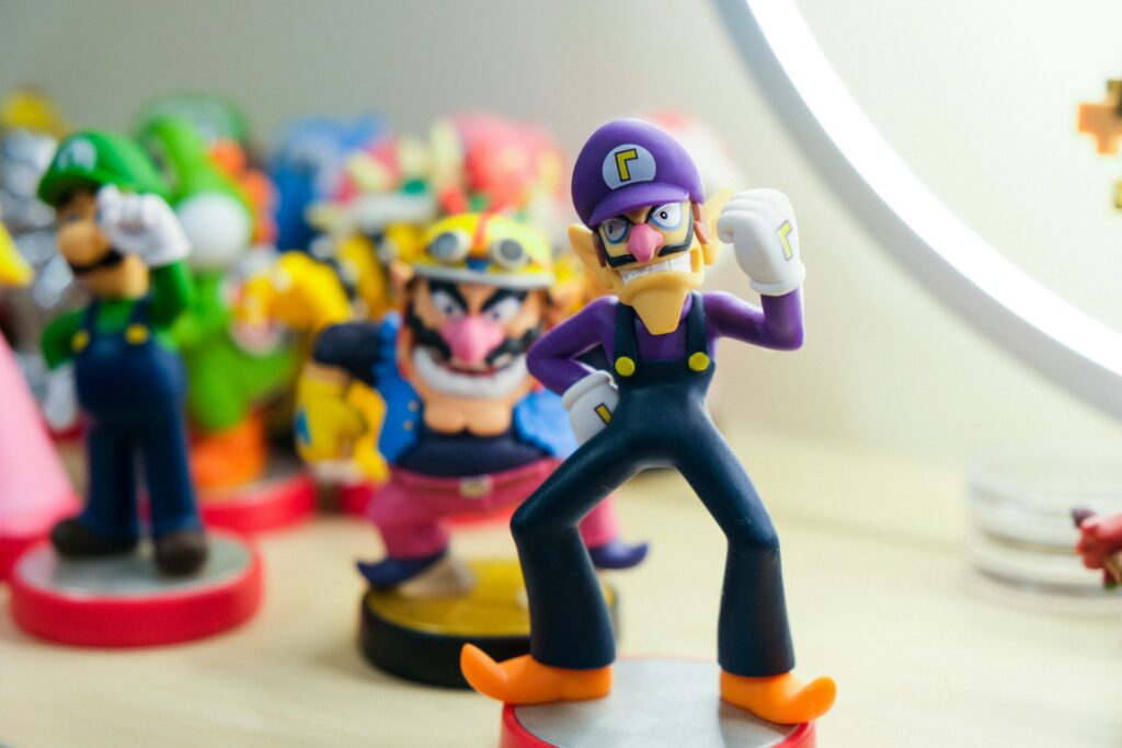 Waluigi toy figure